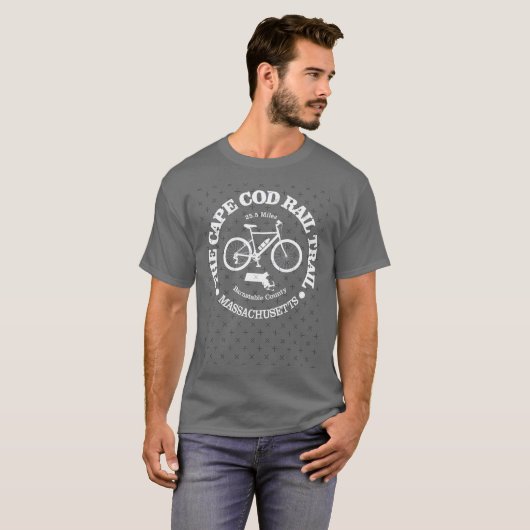 Cape Cod Rail Trail fietsen T-shirt (Voorkant volledig)