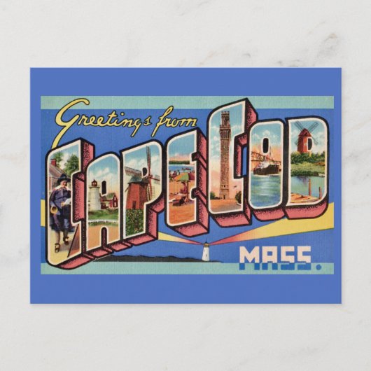 Cape Cod Retro Griekwartaalansichtkaart Briefkaart (Voorkant)