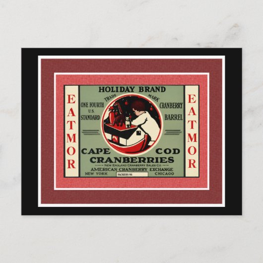 Cape Cod Santa Cranberry Briefkaart (Voorkant)