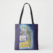 Cape Cod Seashore Shoulder Tote Bag (Voorkant)