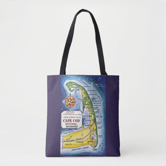 Cape Cod Seashore Shoulder Tote Bag (Voorkant)