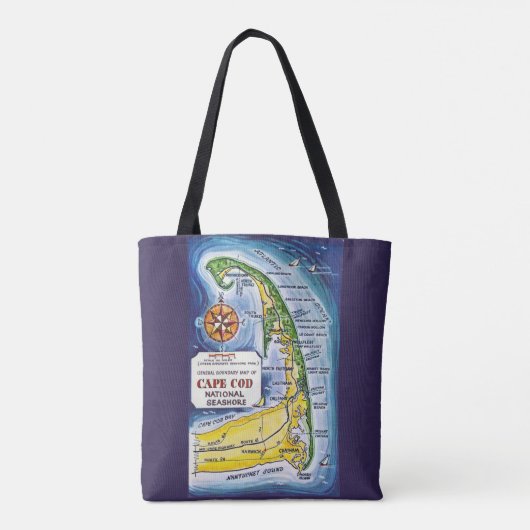 Cape Cod Seashore Shoulder Tote Bag (Achterkant)