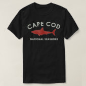 Cape Cod Shark Graphic National Seashore Retro Sty T-shirt (Design voorkant)