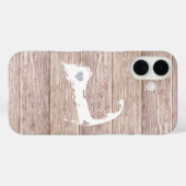 Cape Cod Silhouette Rustic Wood Look Case-Mate iPhone Case (Achterkant (horizontaal))