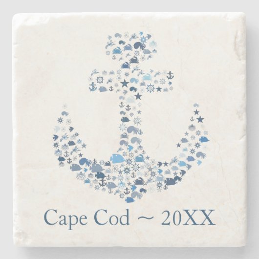 Cape Cod Souvenir Onderzetter - Aanpassen (Voorkant)