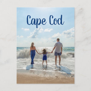 Cape Cod Souvenir Zand en Surf met Familie Briefkaart