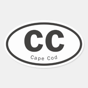Cape Cod-sticker Ovale Sticker