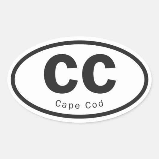 Cape Cod-sticker Ovale Sticker (Voorkant)