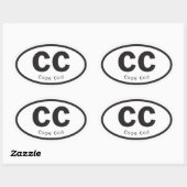 Cape Cod-sticker Ovale Sticker (Vel)