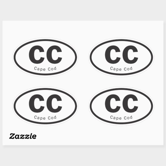 Cape Cod-sticker Ovale Sticker (Vel)