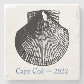 Cape Cod Stone Onderzetter - Scallop Shell (Voorkant)