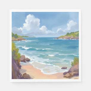Cape Cod Strand Baai Oceaan Schilderij Servet
