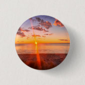 Cape Cod Strand Zonsondergang Foto Pinback Knop Ronde Button 3,2 Cm (Voorkant)