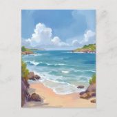 Cape Cod-strandbaai-oceaan-schilderij Briefkaart (Voorkant)