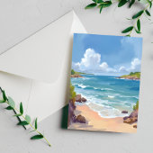 Cape Cod-strandbaai-oceaan-schilderij Briefkaart