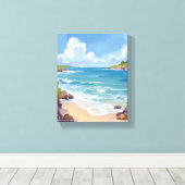 Cape Cod-strandbaai-oceaan-schilderij Canvas Afdruk (Insitu (Houten vloer))