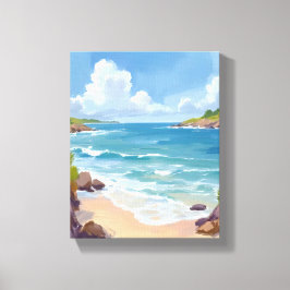 Cape Cod-strandbaai-oceaan-schilderij Canvas Afdruk
