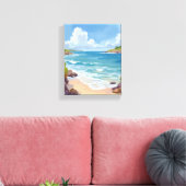 Cape Cod-strandbaai-oceaan-schilderij Canvas Afdruk (Insitu (Woonkamer))