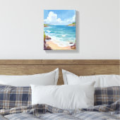 Cape Cod-strandbaai-oceaan-schilderij Canvas Afdruk (Insitu (Slaapkamer))