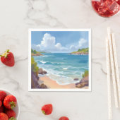 Cape Cod-strandbaai-oceaan-schilderij Servet (Insitu)