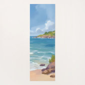 Cape Cod-strandbaai-oceaan-schilderij Yogamat (Achterkant)
