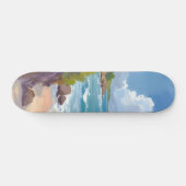 Cape Cod-strandbaanoceaan-schilderij Persoonlijk Skateboard (Horizontaal)