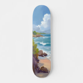 Cape Cod-strandbaanoceaan-schilderij Persoonlijk Skateboard