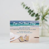 Cape Cod Strandfeest! Feestdagenkaart (Staand voorkant)