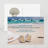 Cape Cod Strandfeest! Feestdagenkaart (Voorkant / Achterkant)