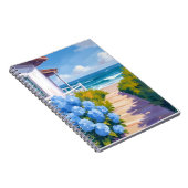 Cape Cod Strandpad Pad | Hortensia Kustschilderij Notitieboek (Rechterzijde)