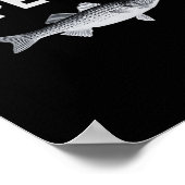 Cape Cod Striper gestreept door leuk Gevist ontwer Poster (Hoek)