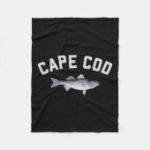 Cape Cod Striper gestreepte B leuk visontwerp Fleece Deken (Voorkant)