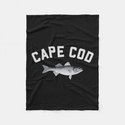 Cape Cod Striper gestreepte B leuk visontwerp  Fleece Deken (Voorkant)