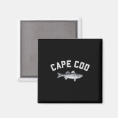 Cape Cod Striper Gestreepte B Pretvis Ontwerp Magneet (Voorkant / Achterkant)