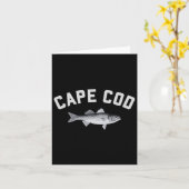 Cape Cod Striper Gestreepte Byss Fun Gevist Ontwer Kaart (Gele Bloem)