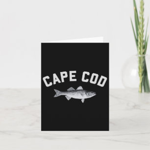 Cape Cod Striper Gestreepte Byss Fun Gevist Ontwer Kaart