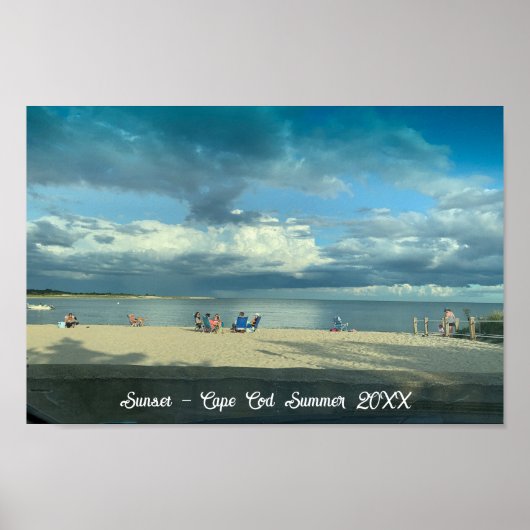 Cape Cod Summer Sunset Beach Poster (Voorkant)