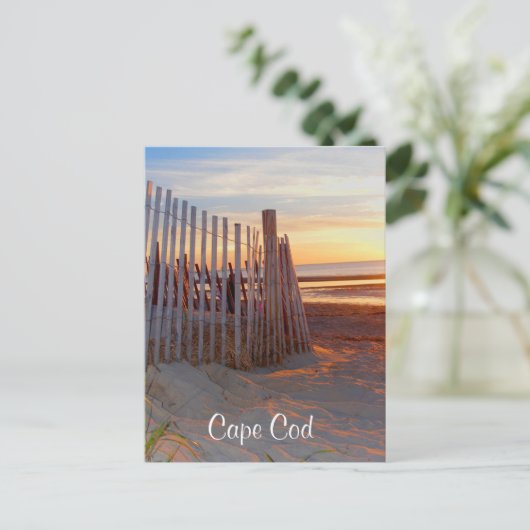 Cape Cod Sunrise over Beach Brewster MA Post Card Briefkaart (Staand voorkant)