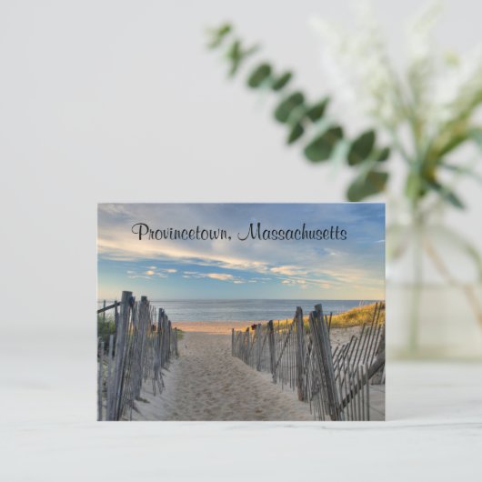 Cape Cod Sunset Provincetown, MA Beach Post Card Briefkaart (Staand voorkant)