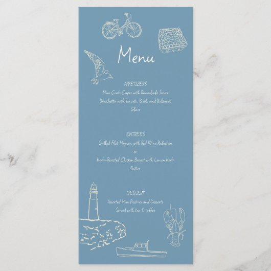 Cape Cod Thema Menu (Voorkant)