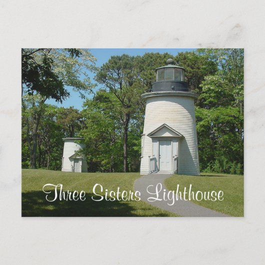 Cape Cod Three Sisters Lighthouse, Mass Post Card Briefkaart (Voorkant)