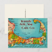 Cape Cod Toeristen Ansihtkaart Briefkaart (Voorkant / Achterkant)
