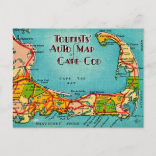 Cape Cod Toeristen Ansihtkaart Briefkaart