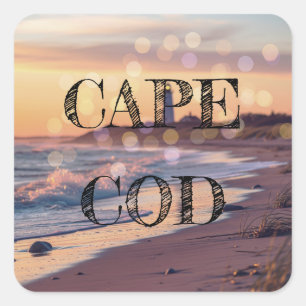 Cape Cod Travel Vierkante Sticker