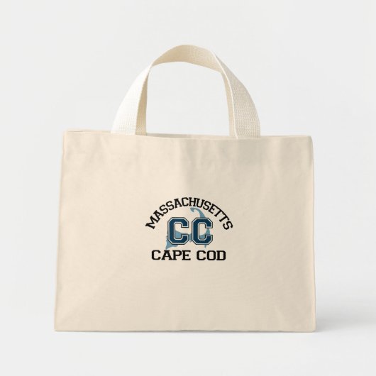 Cape Cod "Varsity"-ontwerp. Mini Tote Bag (Voorkant)