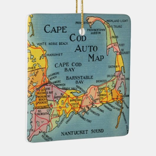 Cape Cod-versiering Keramisch Ornament (Rechts)