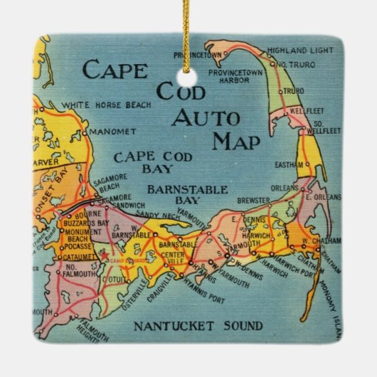 Cape Cod-versiering Keramisch Ornament (Achterkant)