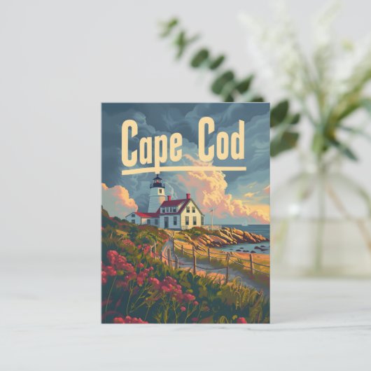 Cape Cod-Vintage Briefkaart (Staand voorkant)