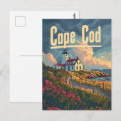 Cape Cod-Vintage Briefkaart (Voorkant / Achterkant)