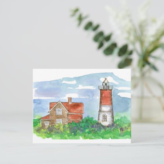 Cape Cod vuurtoren schets Briefkaart (Staand voorkant)